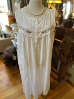 Nice n' Comfy Embroidered Nightgown with Pink Flowers