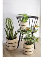 Plant Basket/Black Stripe Large