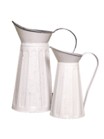 White Metal Pitcher 15”