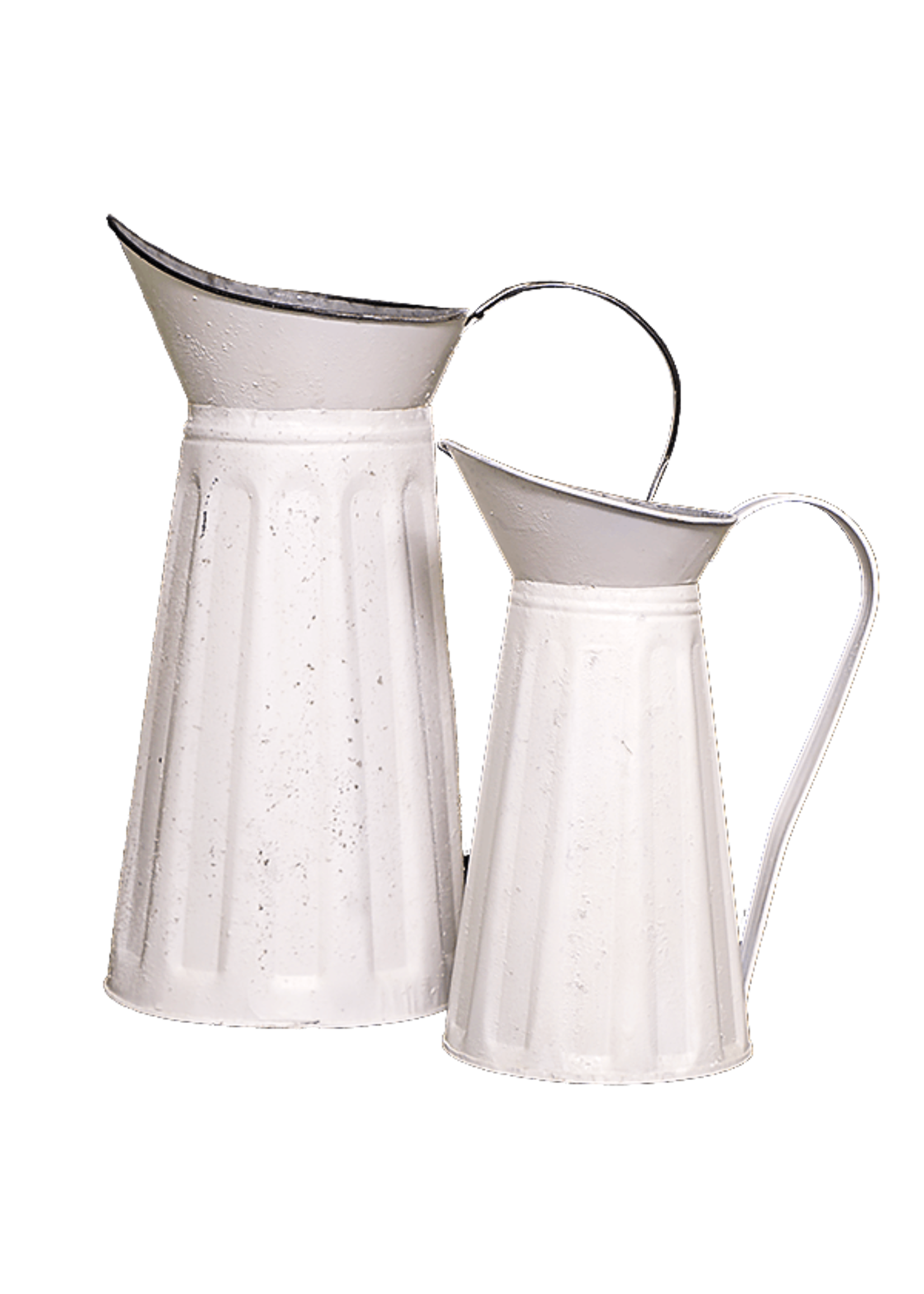 White Metal Pitcher 15”