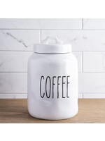 White Ceramic Coffee Keeper 9” x 6”