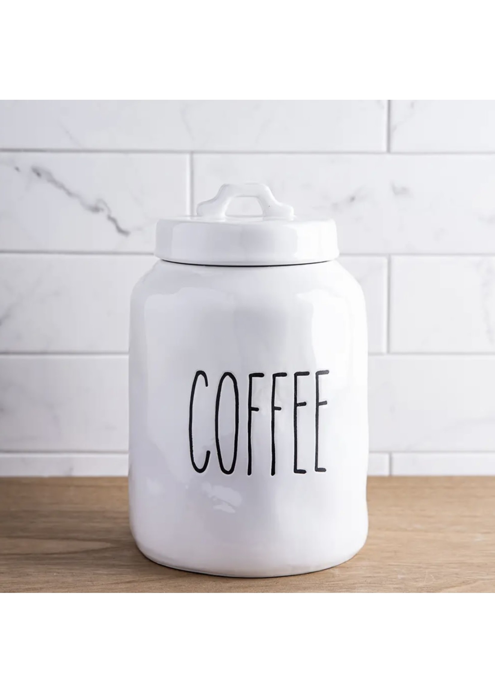 White Ceramic Coffee Keeper 9” x 6”