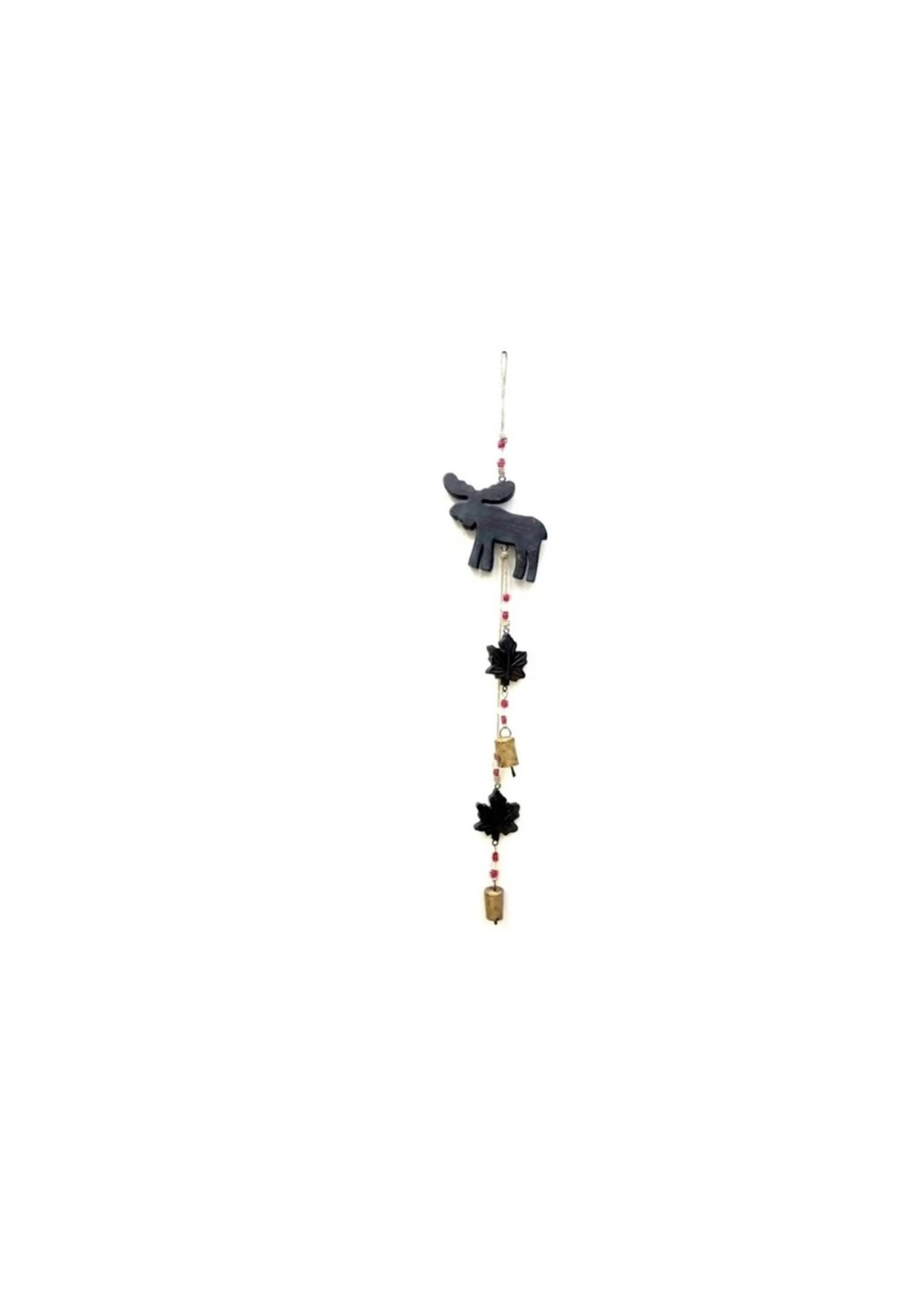 Black Moose Mango Wood Bell Chime