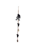 Mango Wood Bell Chimes - Bigfoot Sasquatch Vintage Black 32"