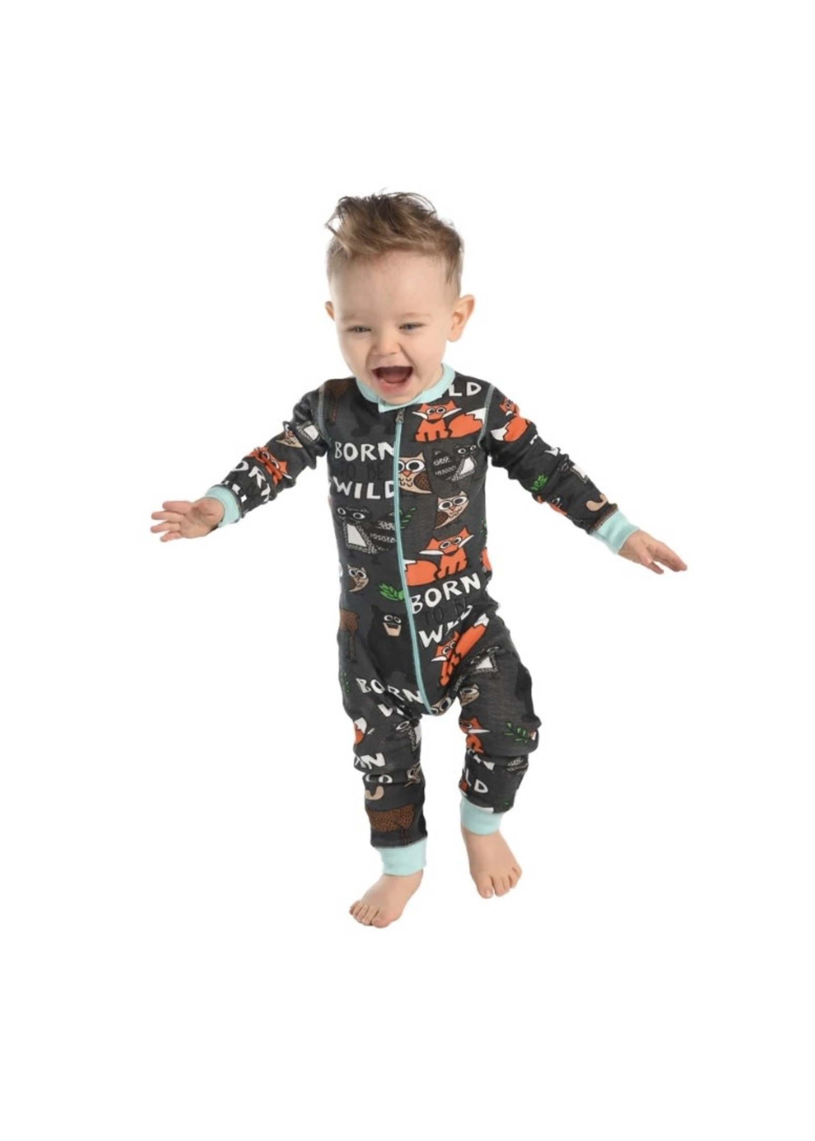 Lazy One Born Wild Infant Union Suit