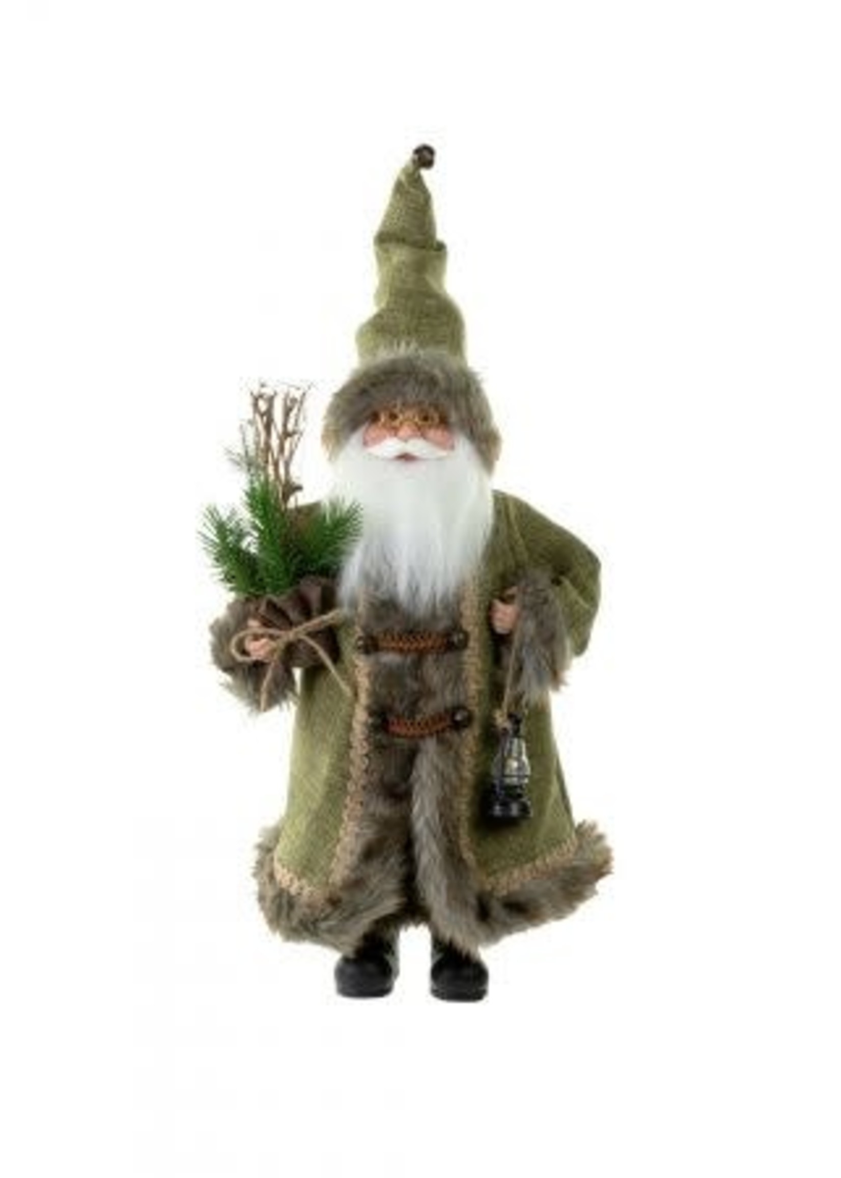 Forest Green Standing Jolly Santa Claus - PICK UP ONLY