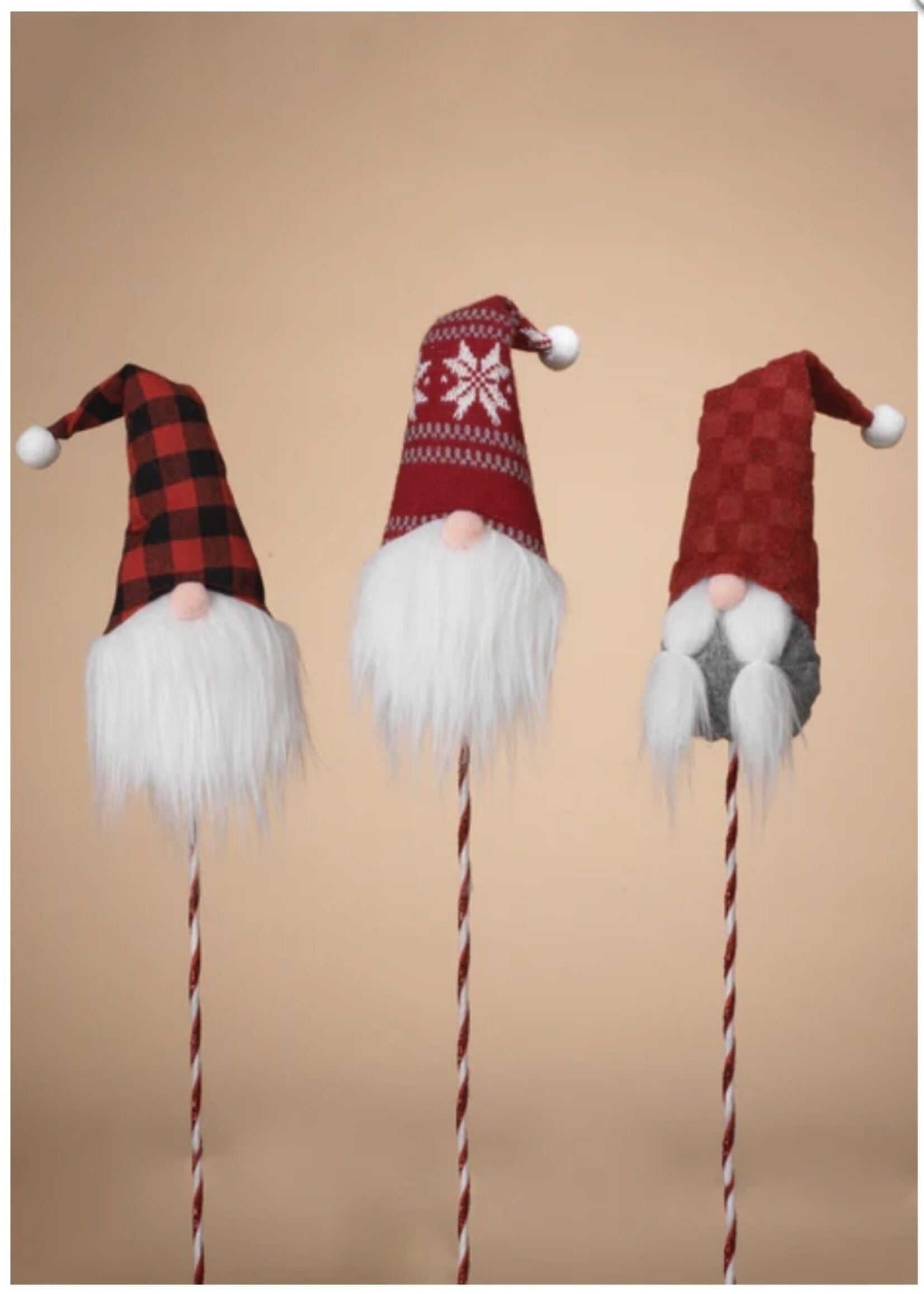 Santa Head on Stick