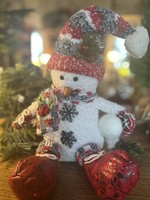 11” Plush Sitting Snowman