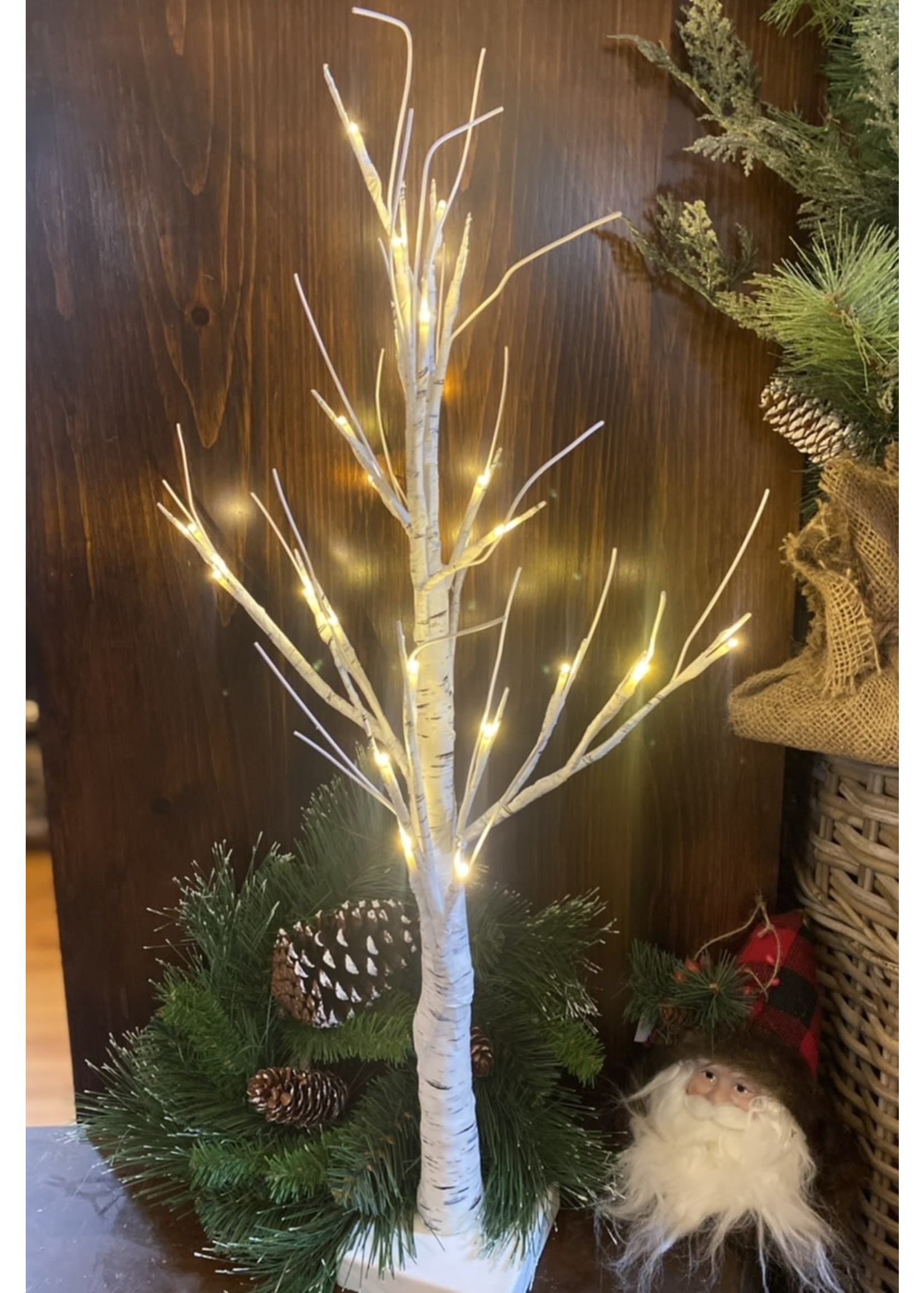 Tabletop LED Birch tree - Battery Operated 24” - PICK UP ONLY
