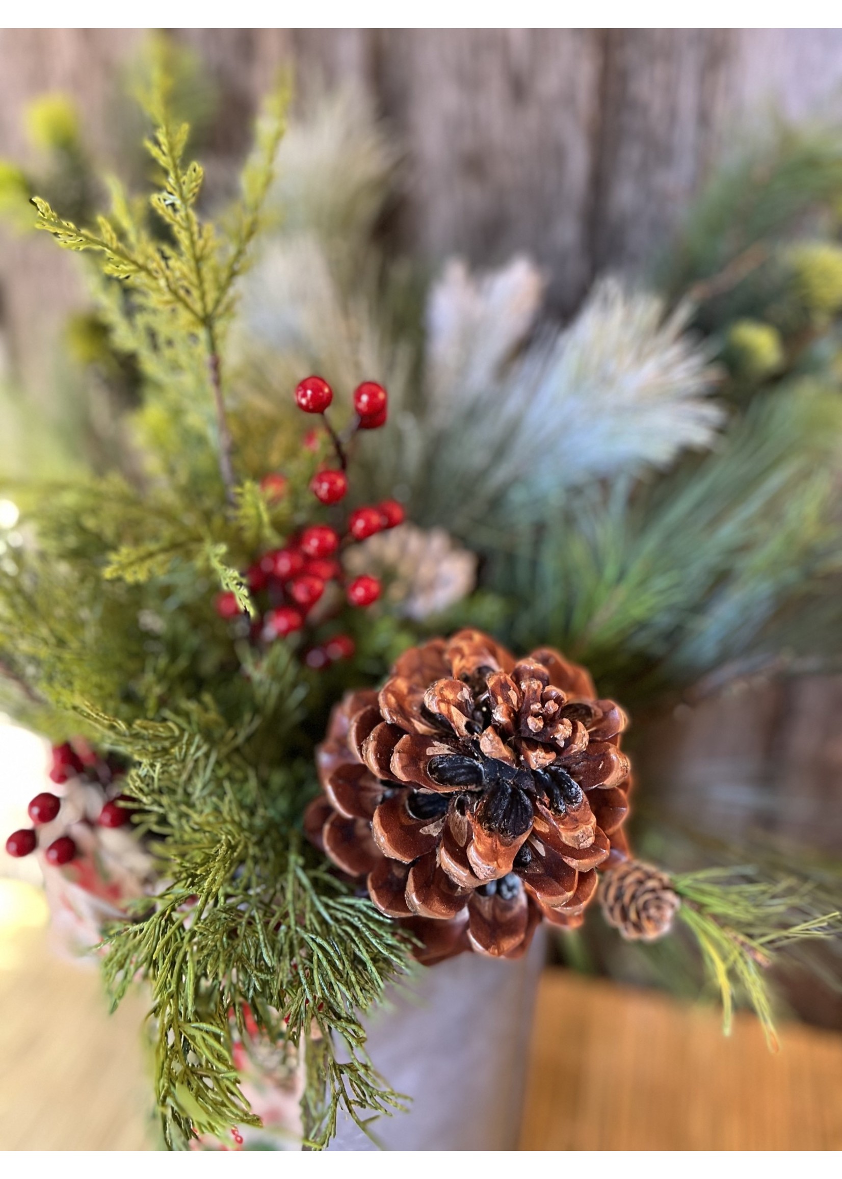 Vintage Sap Bucket Christmas Planter