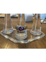 Sterling Silver Ring w Large Amethyst