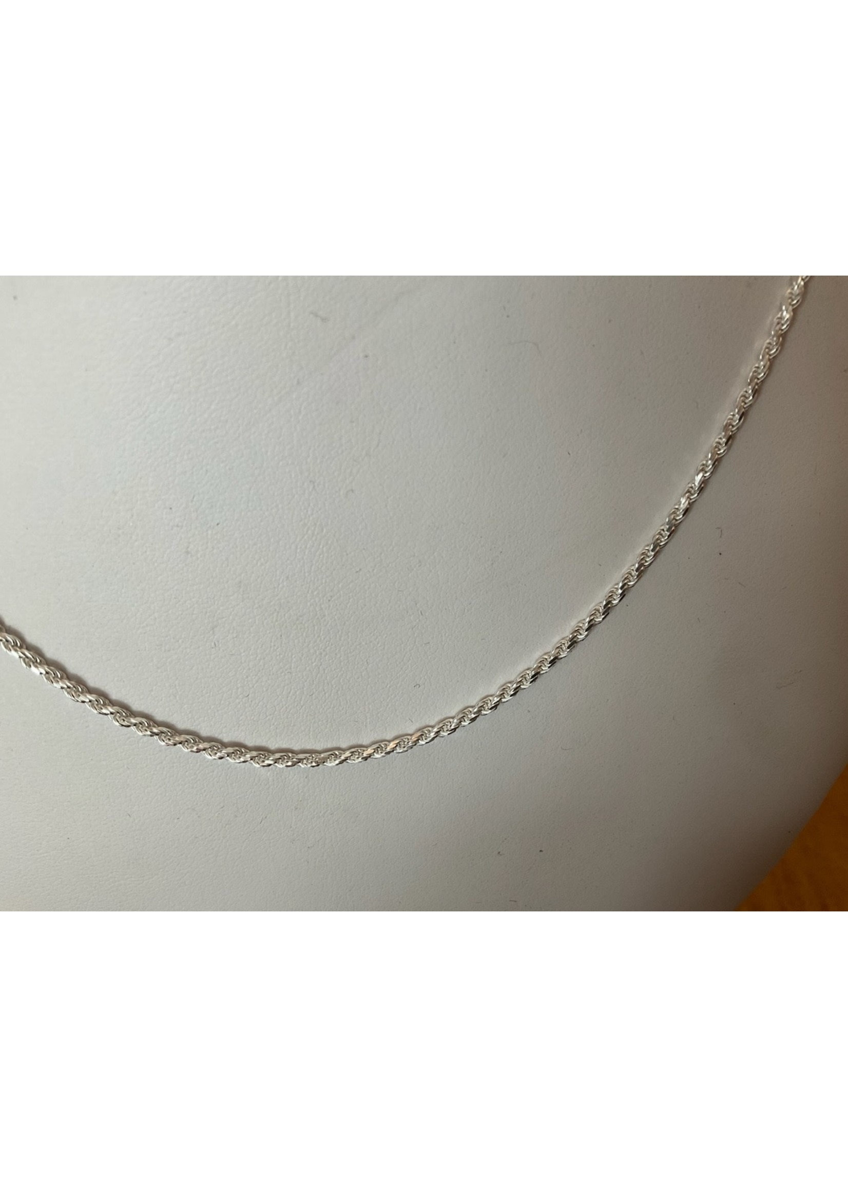 Rope Chain - Sterling Silver with Lobster Clasp - 24”