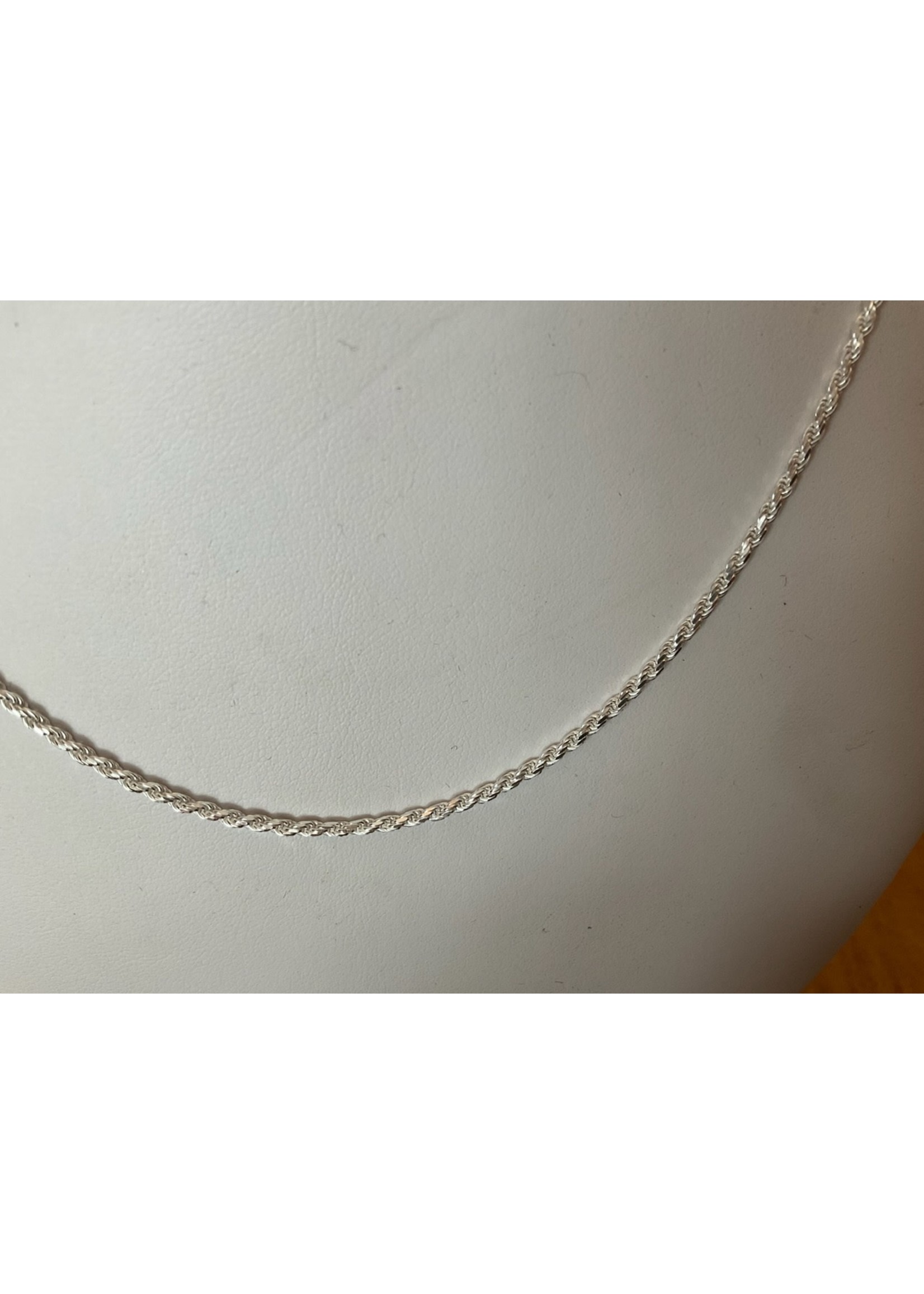 Rope Chain - Sterling Silver with Lobster Clasp - 20”
