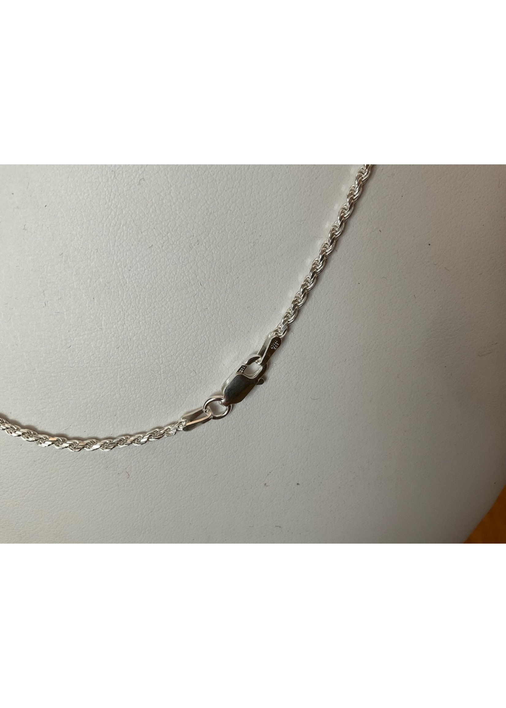 Rope Chain - Sterling Silver with Lobster Clasp - 18”