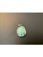 Turquoise Pendant set in Sterling - 1 1/2”