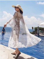 Lace Kimono W/ Embroidered Pattern