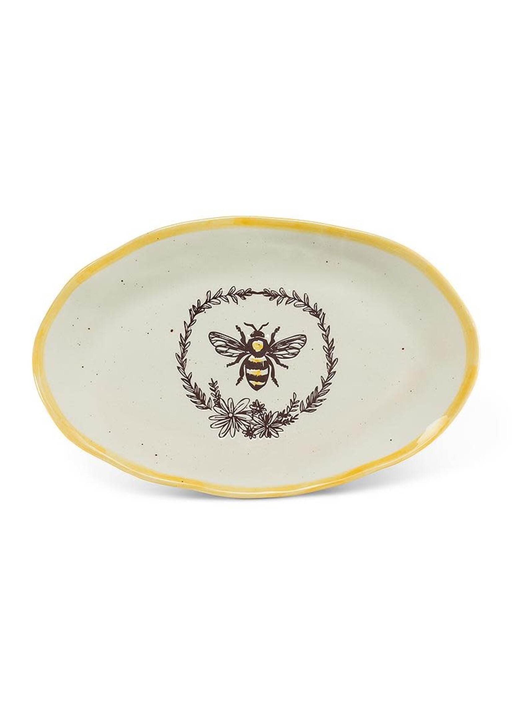 Bee in Wreath Oval Platter