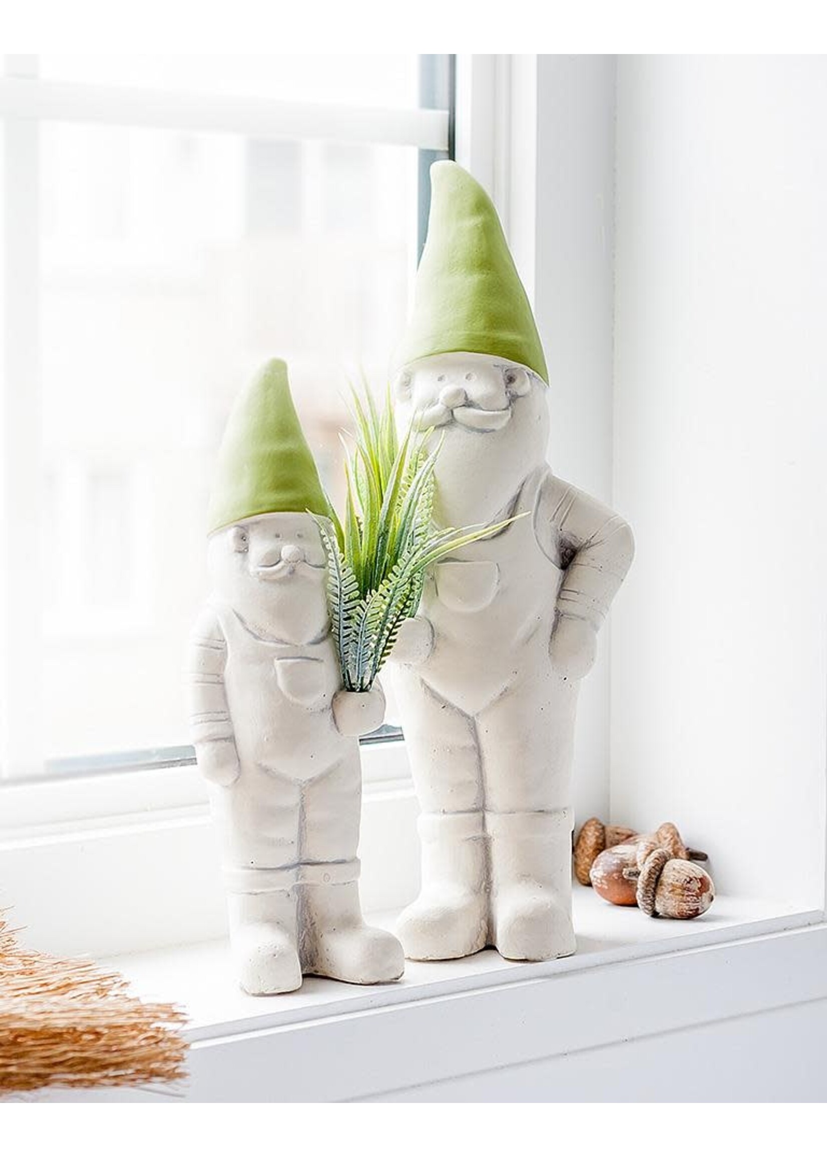 Small Garden Gnome with Plant - PICK UP ONLY