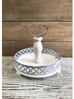 1 Tier Whitewashed Tray - PICK UP ONLY