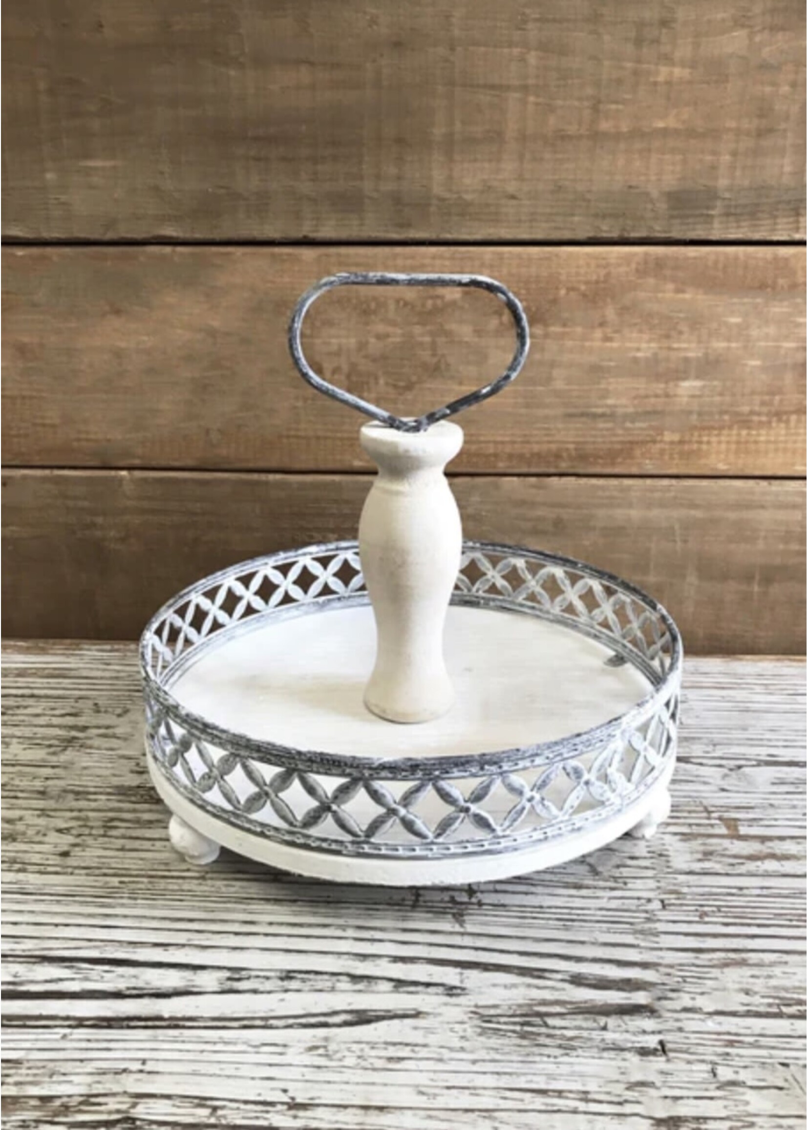 1 Tier Whitewashed Tray - PICK UP ONLY