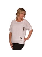 Catherine Lillywhite's Crew Neck Top w Buttons