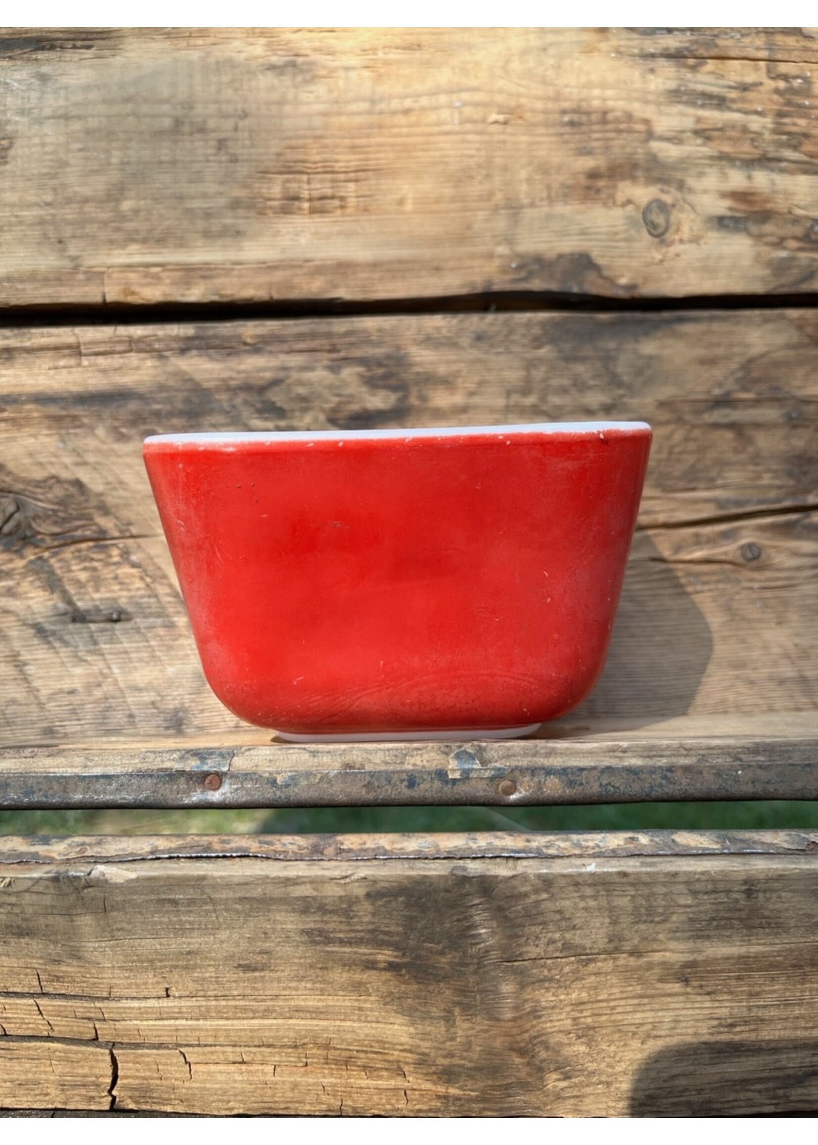 Red Pyrex Square Dish