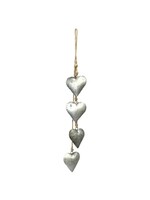 Iron Metal Hearts - Silver - 18”