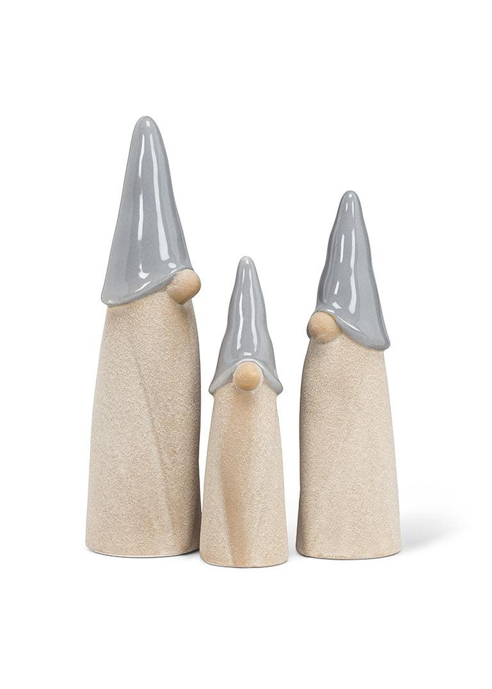 Grey Hat Gnomes. Set of 3