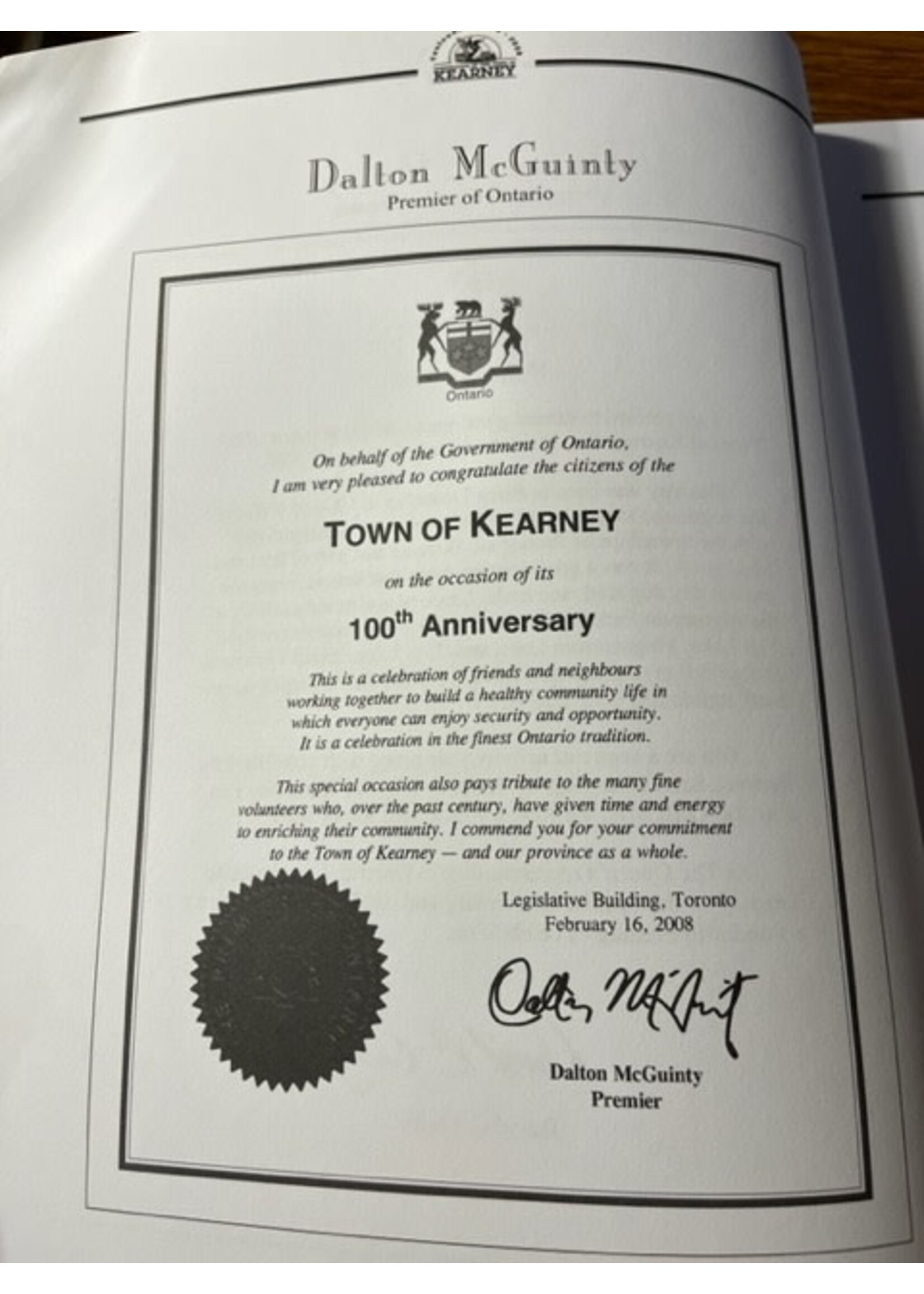 Kearney - 100 Years Book