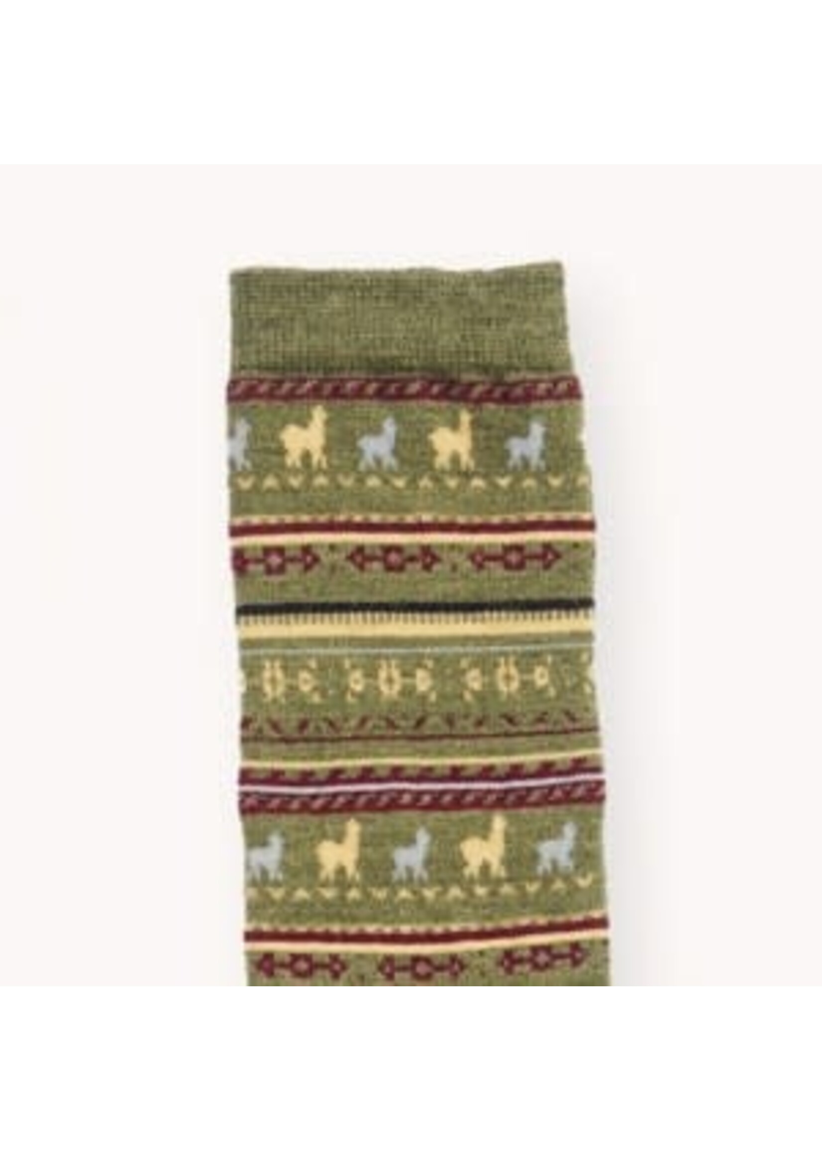 Pokoloko Alpaca Socks - Print - Vintage Green
