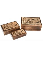 Mango Wood Rectangular Top - Dragonflies- Medium