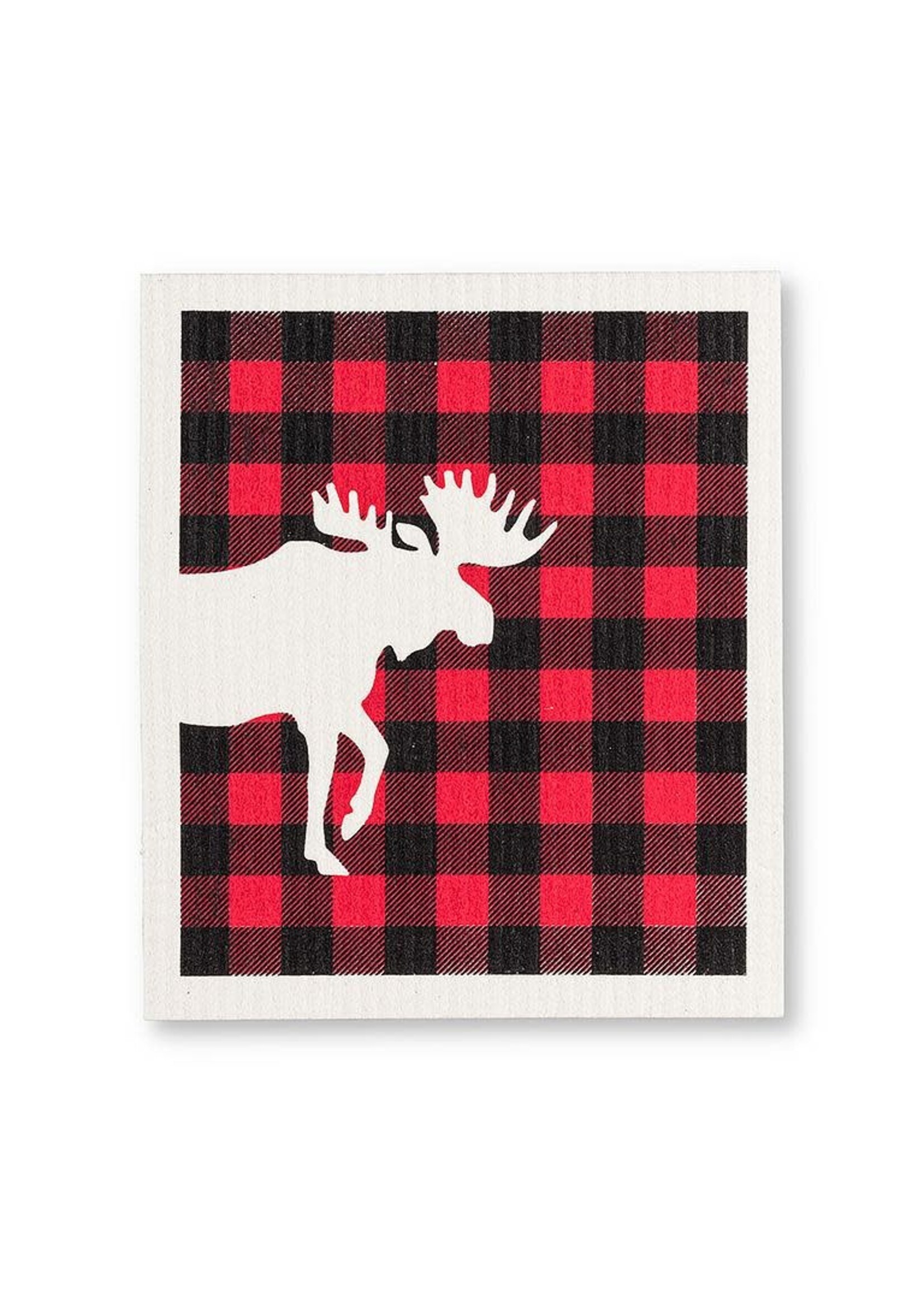 Buffalo Check Moose Dishcloths. Set of 2