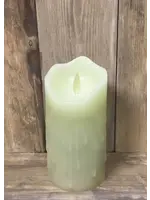 Ivory Moving Flame Pillar 7”