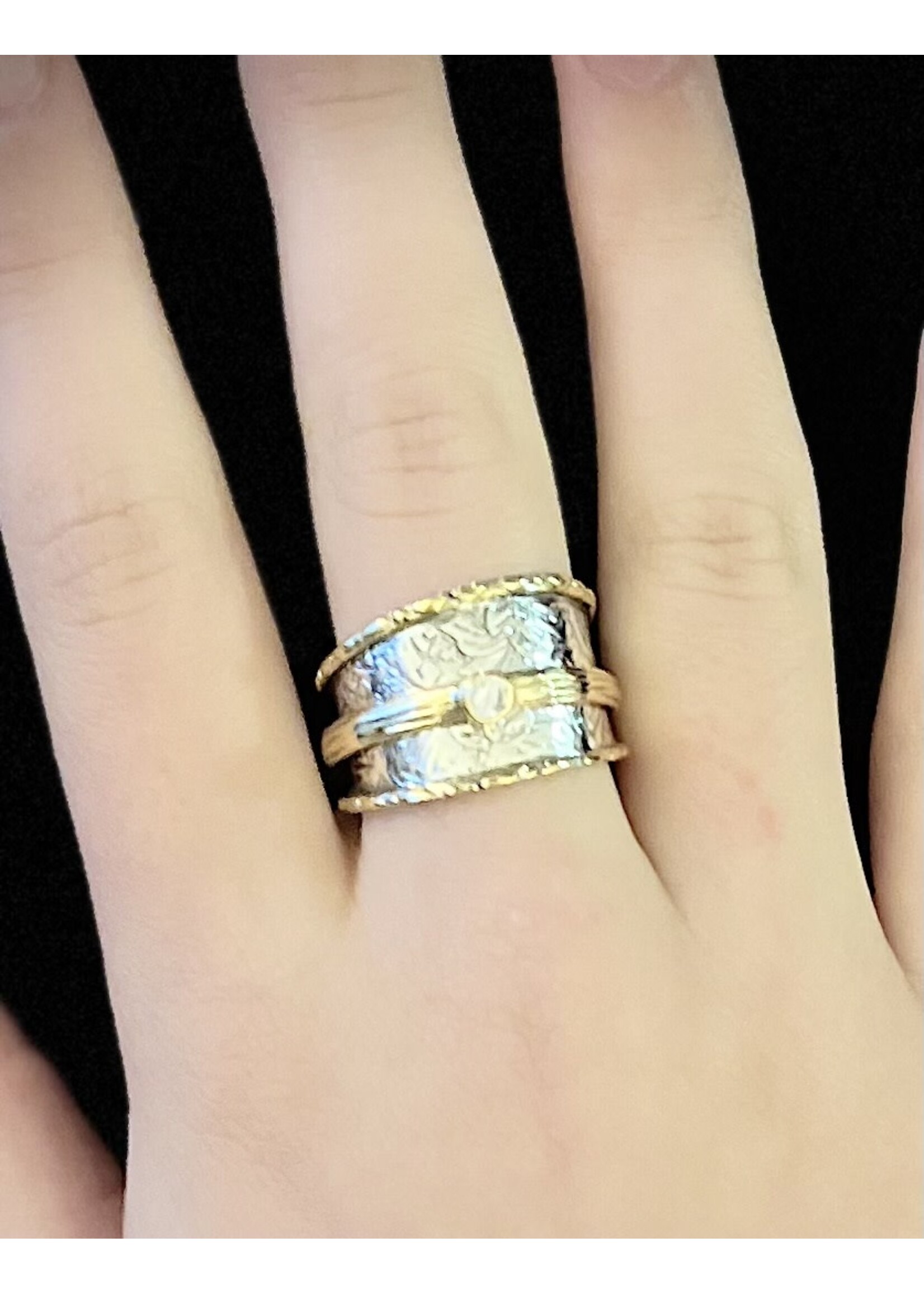 Monica Mehta Designer Spinner Ring - Sterling Silver - Sz 10