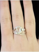 Monica Mehta Designer Ring - Sterling Silver - Herkimer Diamond Sz 8