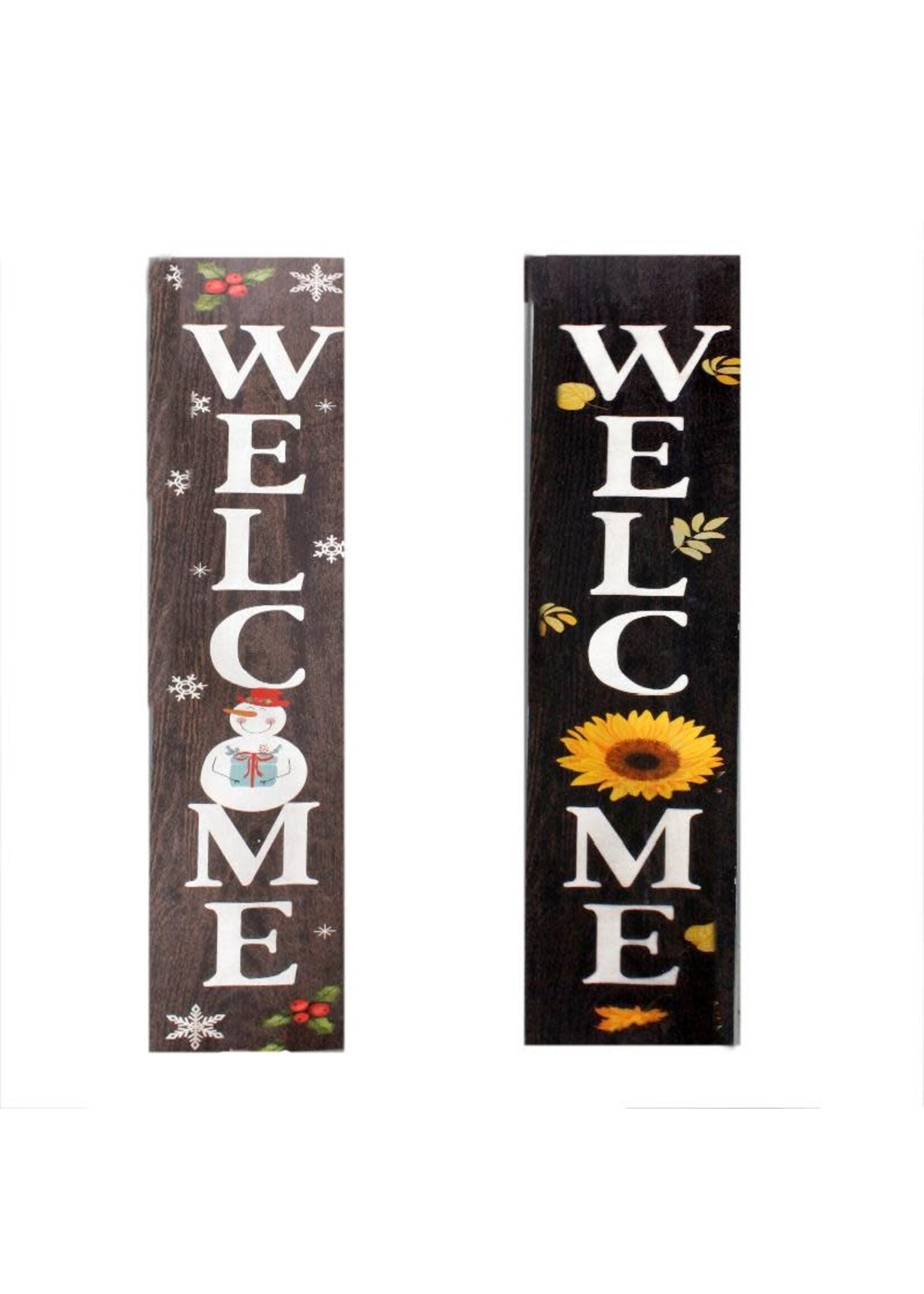 PORCH SIGN WELCOME 47.5” x 8” Reversible