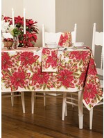 April Cornell Poinsettia Tablecloth - 60” x 90”