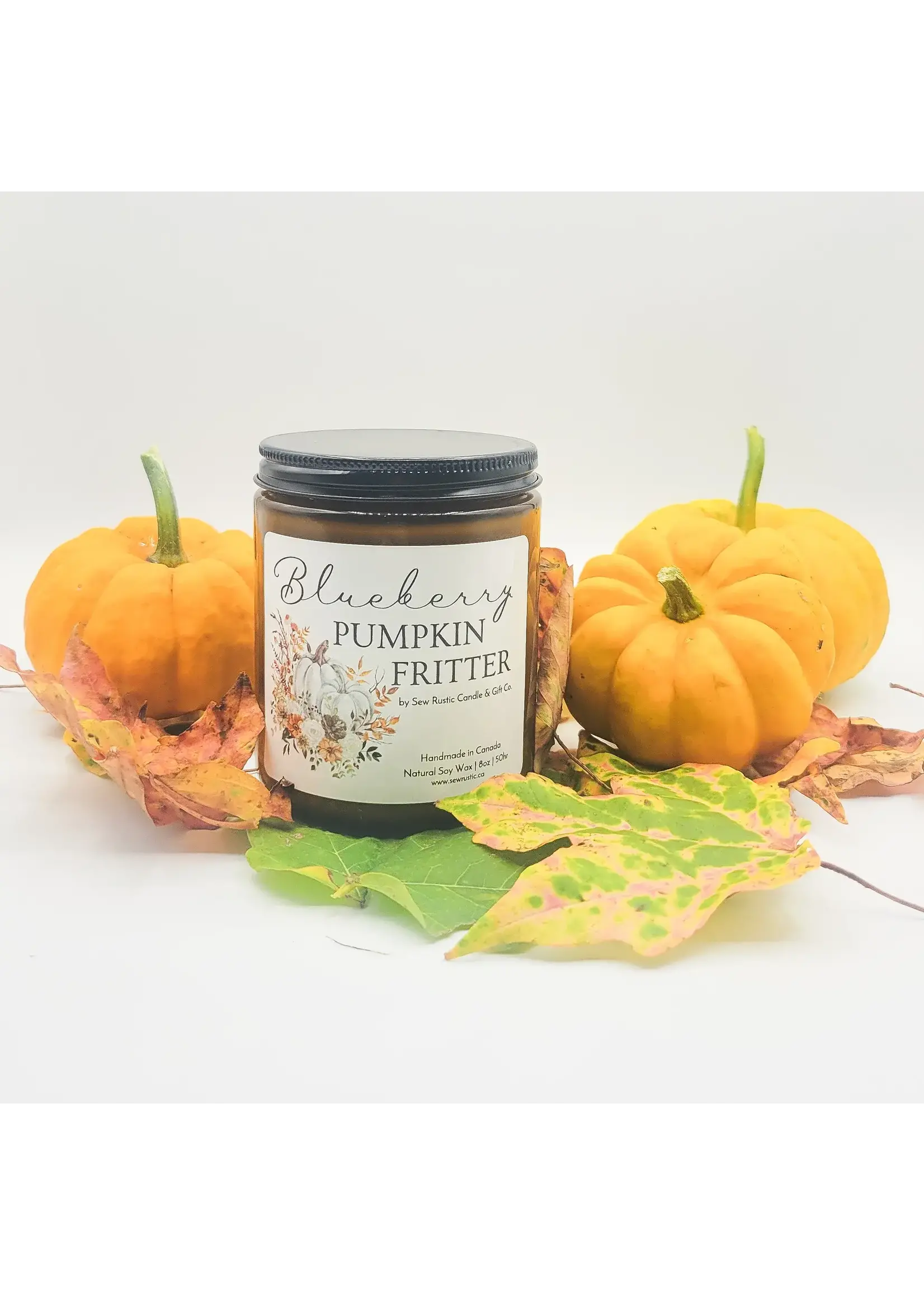 Sew Rustic BLUEBERRY PUMPKIN FRITTER 8oz Soy Candle