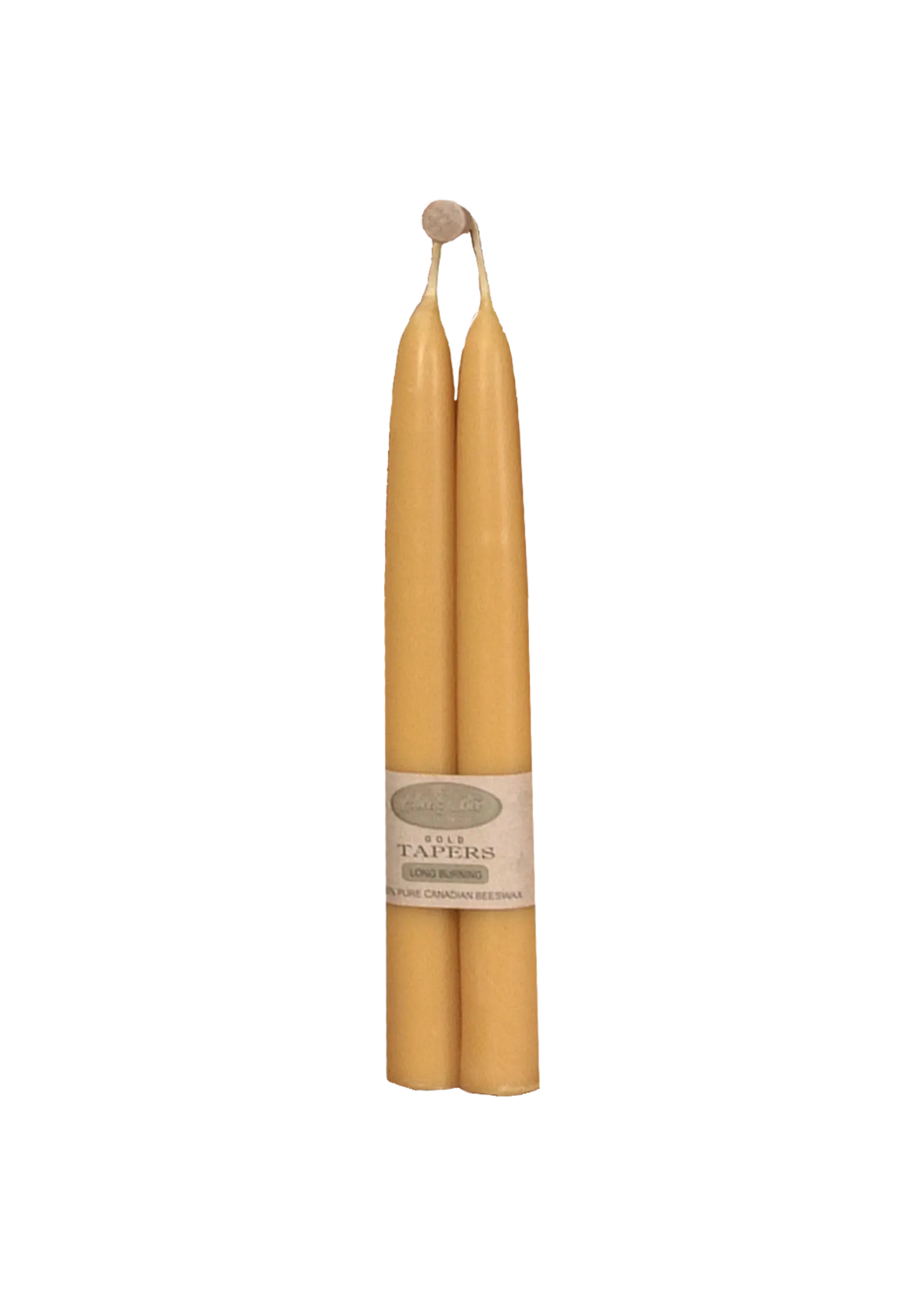 Cheeky Bee 12” Beeswax Taper Gold