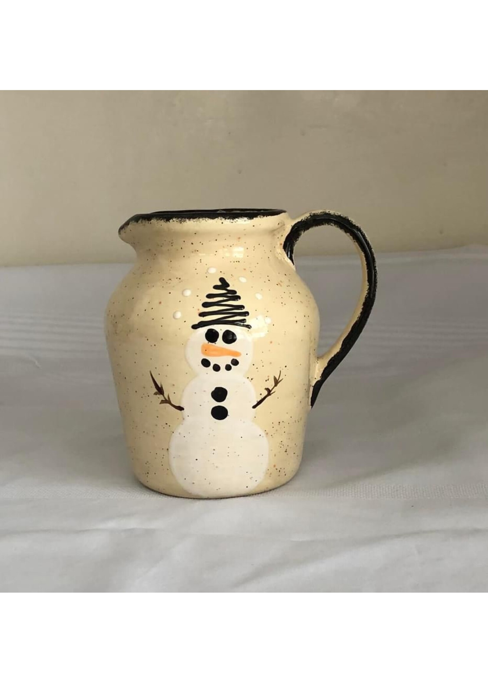 Clayworks Antique Style Milk Pitcher - Snowman