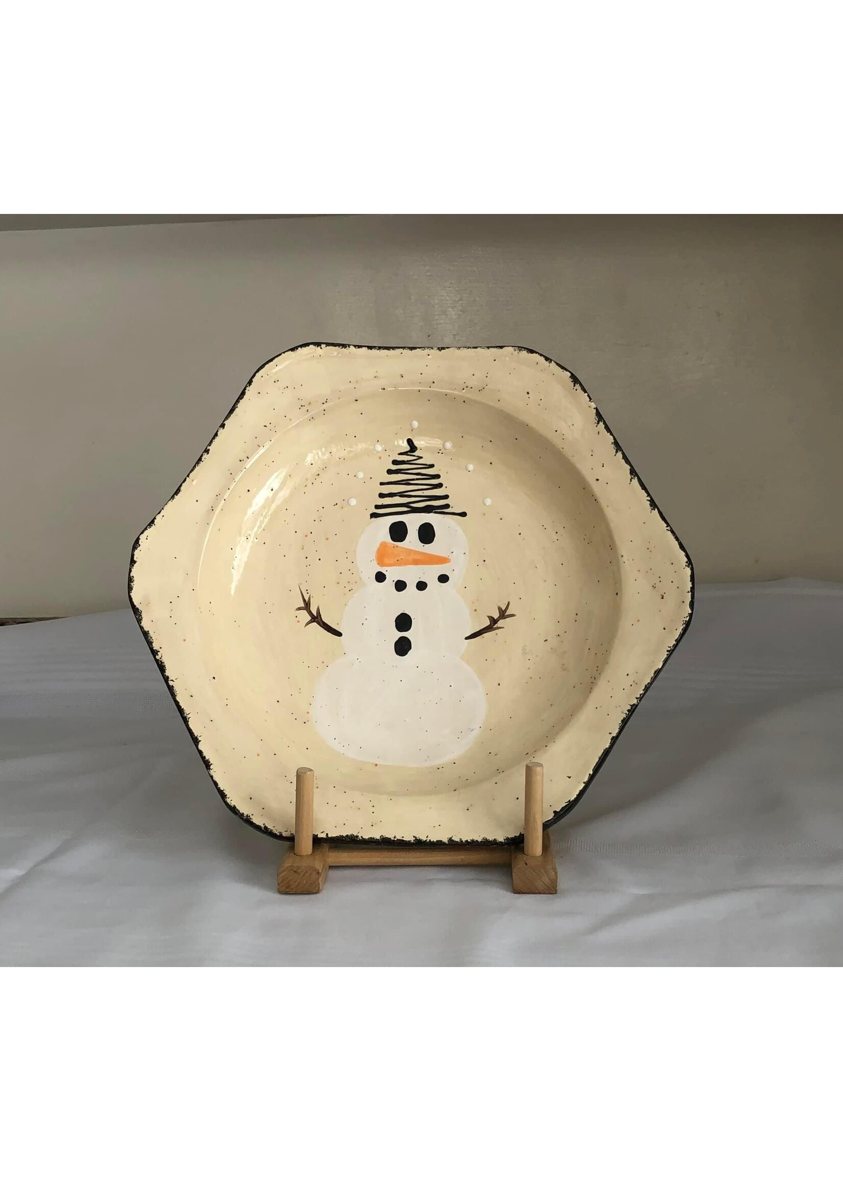 Clayworks Octagon Bowl - Snowman