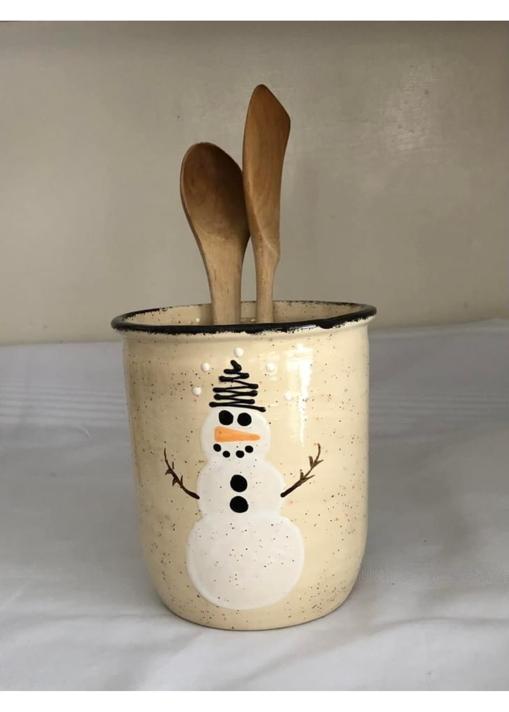 Clayworks Utensil Holder - Snowman