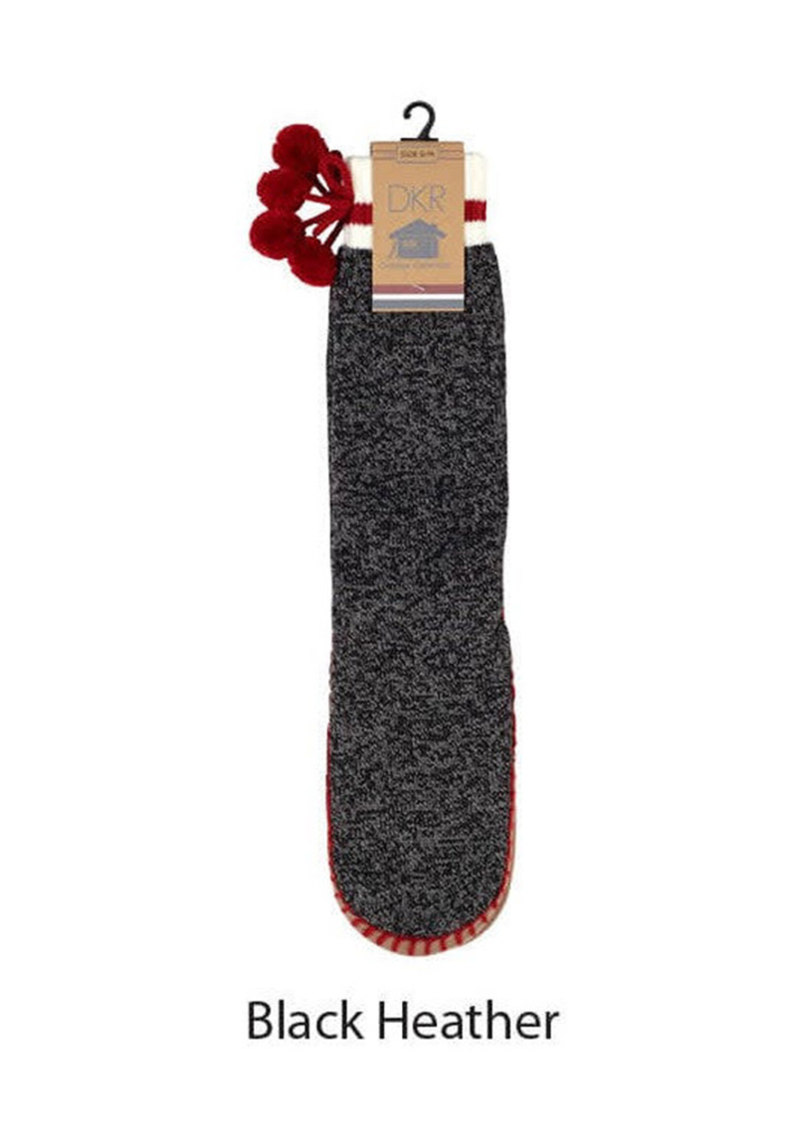 Heather Grey Slipper Socks