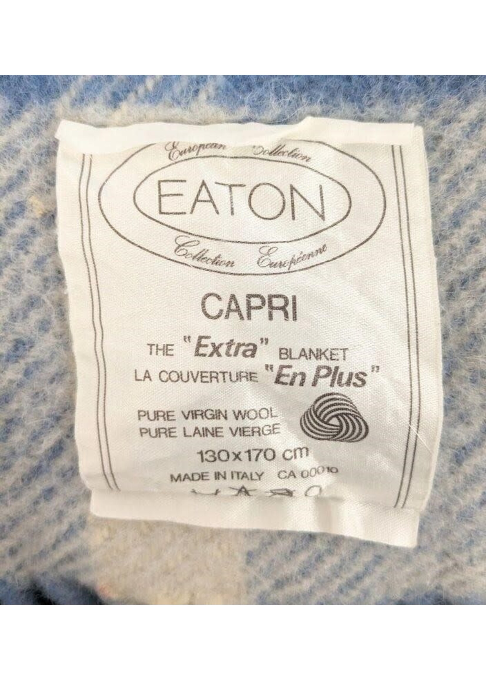 Vintage Eaton's Pure Wool CAPRI Fringed Blanket - PICK UP ONLY