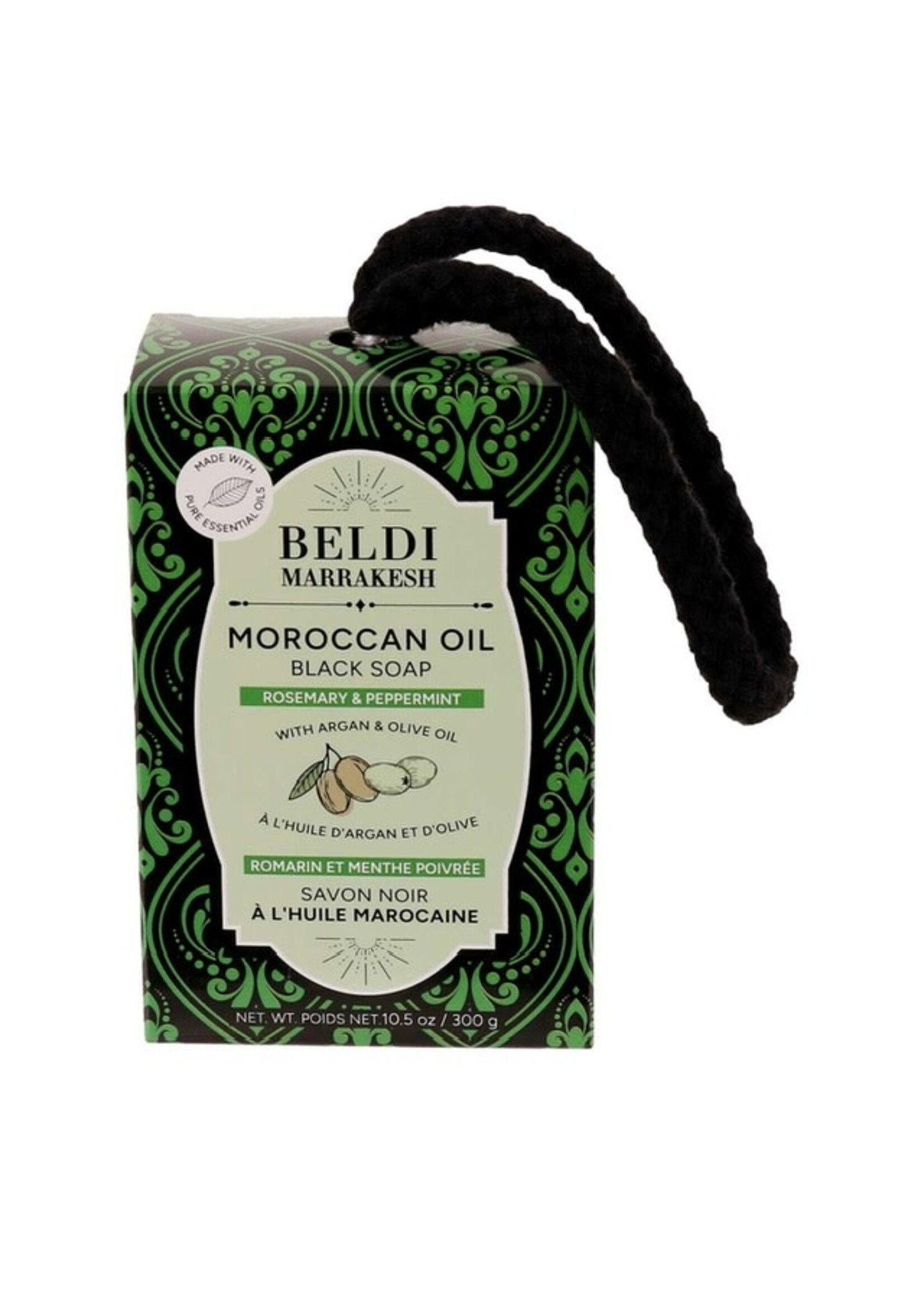 Beldi Marrakesh Moroccan Triple-Milled Luxury Soap (300 Grams) - Rosemary & Peppermint