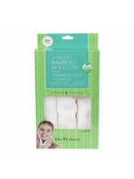 Spa Relaxus Bamboo Terry Face Towels (Pack Of 3) - White