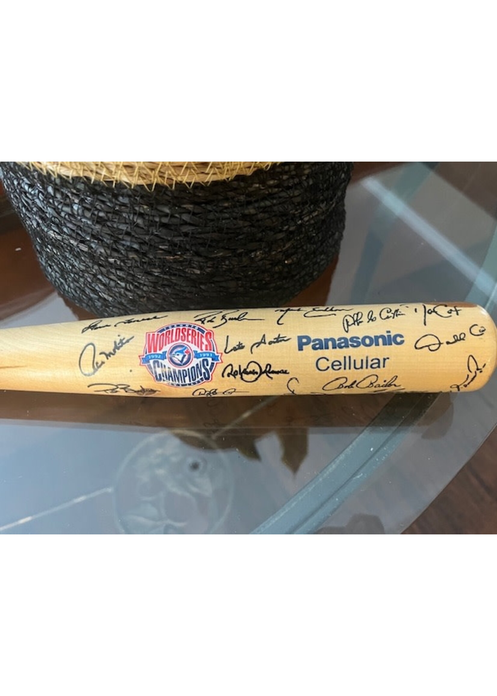 Toronto Blue Jays Souvenir Signed Baseball Bat 1993 World Series Collector