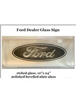 FORD - Etched Bevelled Glass Dealer Sign