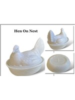 Vintage Milk Glass - Hen On Nest