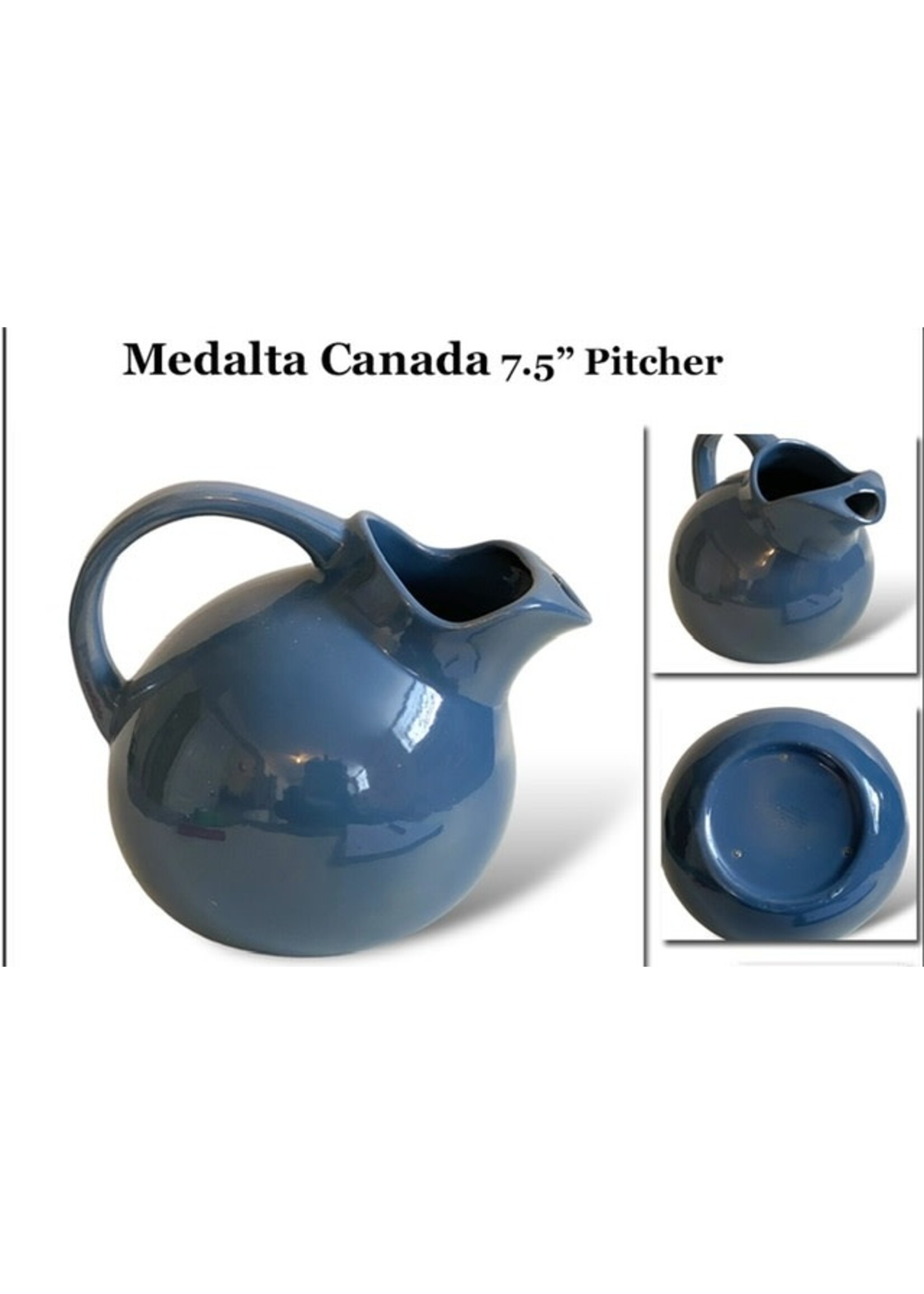 Medalta Canada Crock “Lemonade” Pitcher - Blue